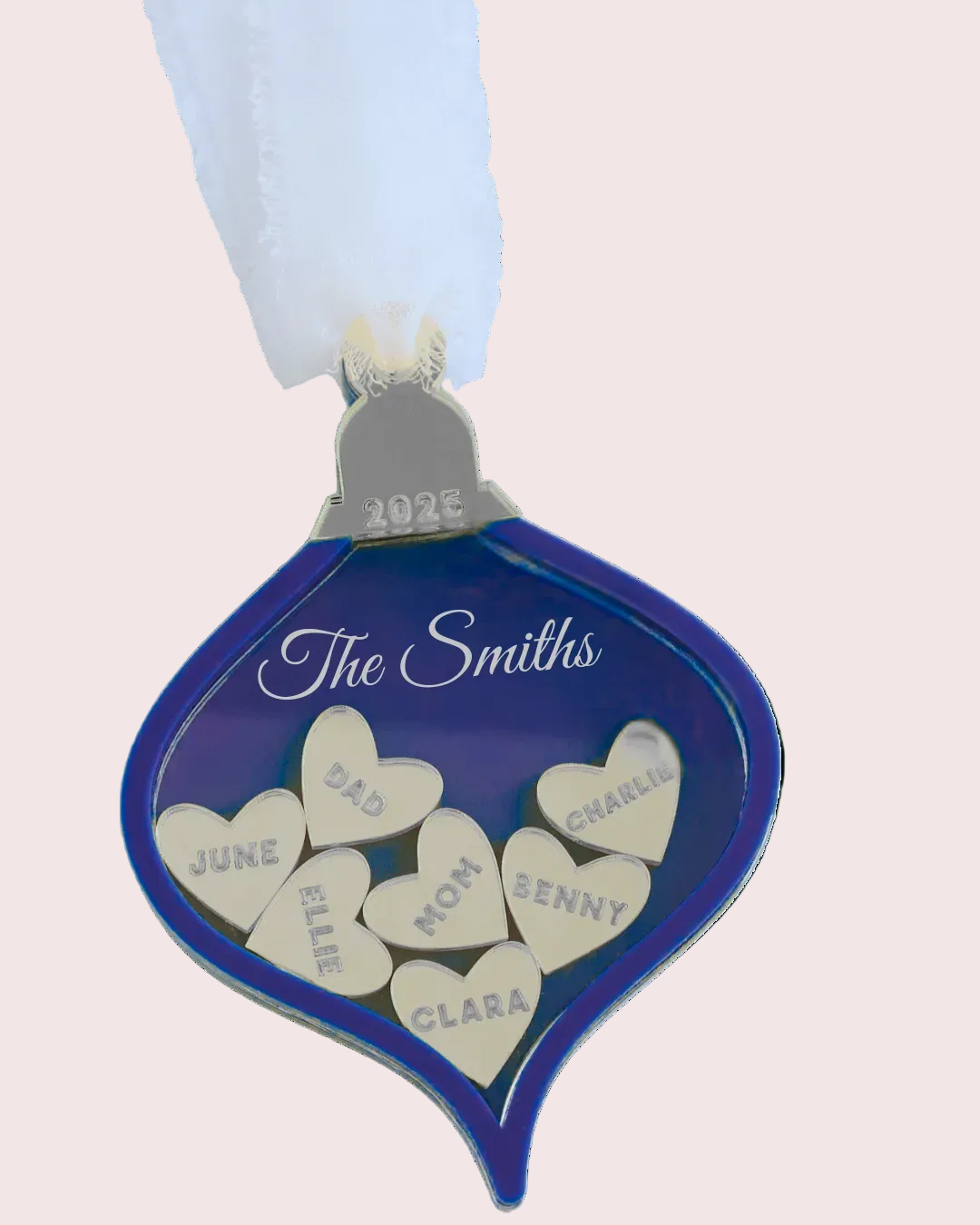 Personalized Family Name Shaker Ornament – Custom Holiday Keepsake