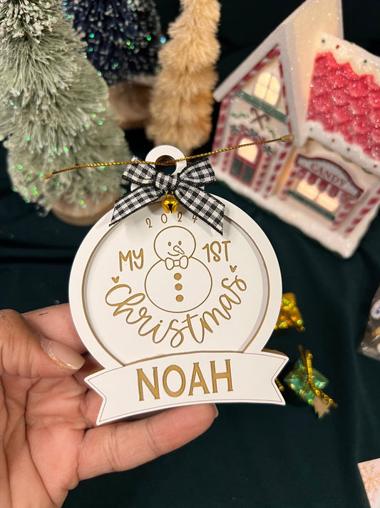 Personalized “My 1st Christmas” Baby Ornament - AAA Soirées
