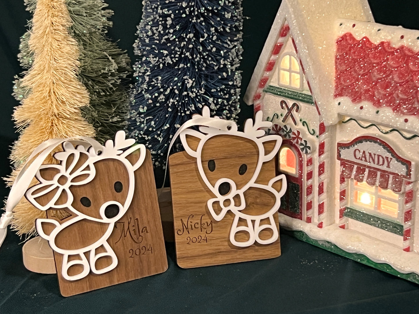 Personalized Reindeer Christmas Ornament