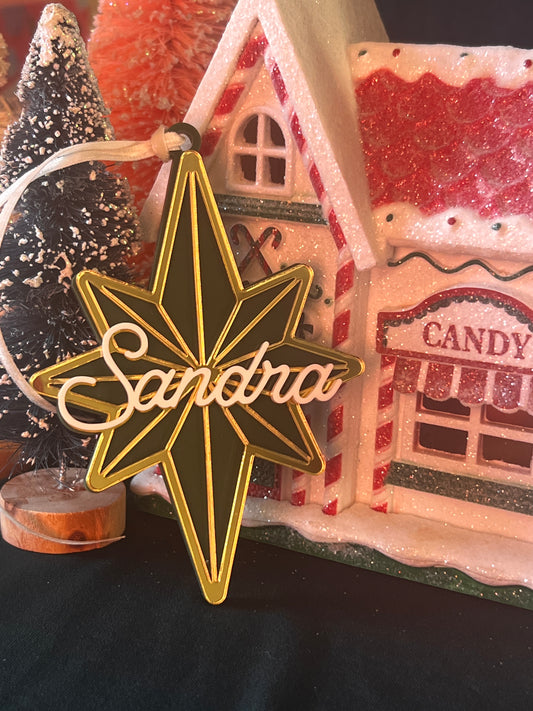 Starburst Name Ornament