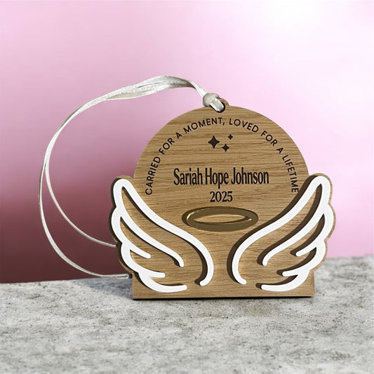Personalized Angel Wings Memorial Ornament