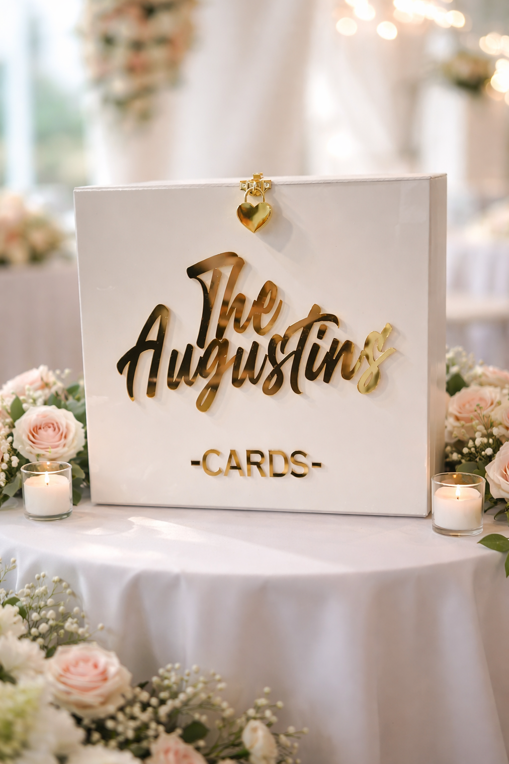 beautiful custom acrylic wedding card box 
