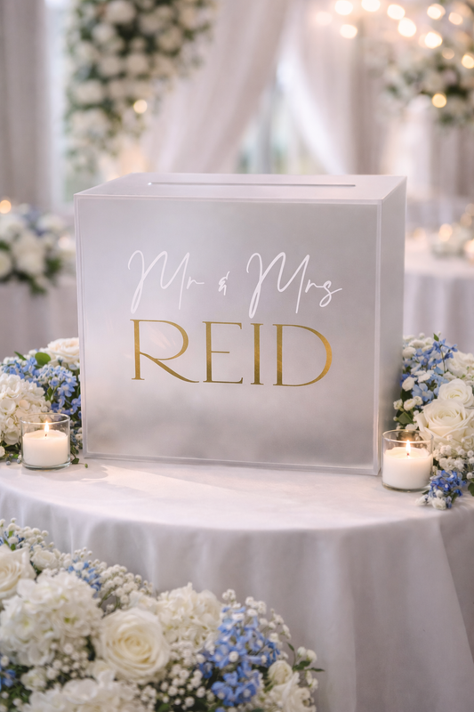 acrylic wedding card box
