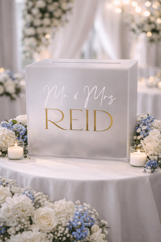 Frosted Acrylic Wedding Card Box - AAA Soirées