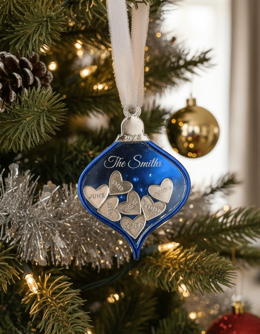 Personalized Family Name Shaker Ornament – Custom Holiday Keepsake - AAA Soirées