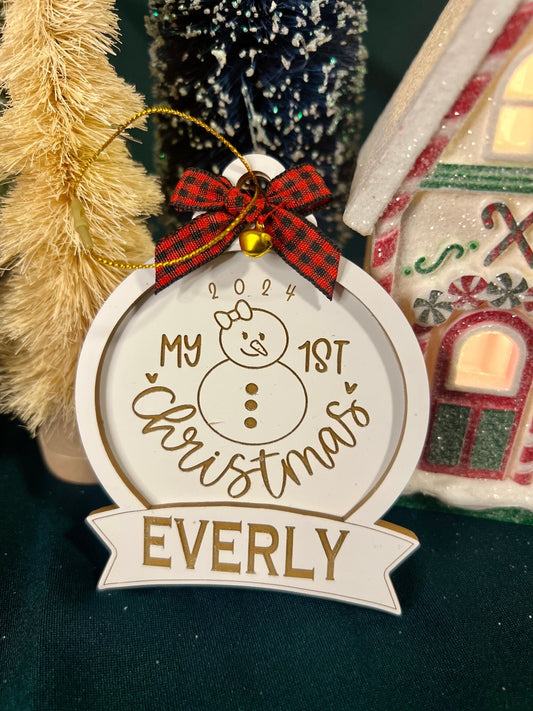 Personalized “My 1st Christmas” Baby Ornament - AAA Soirées